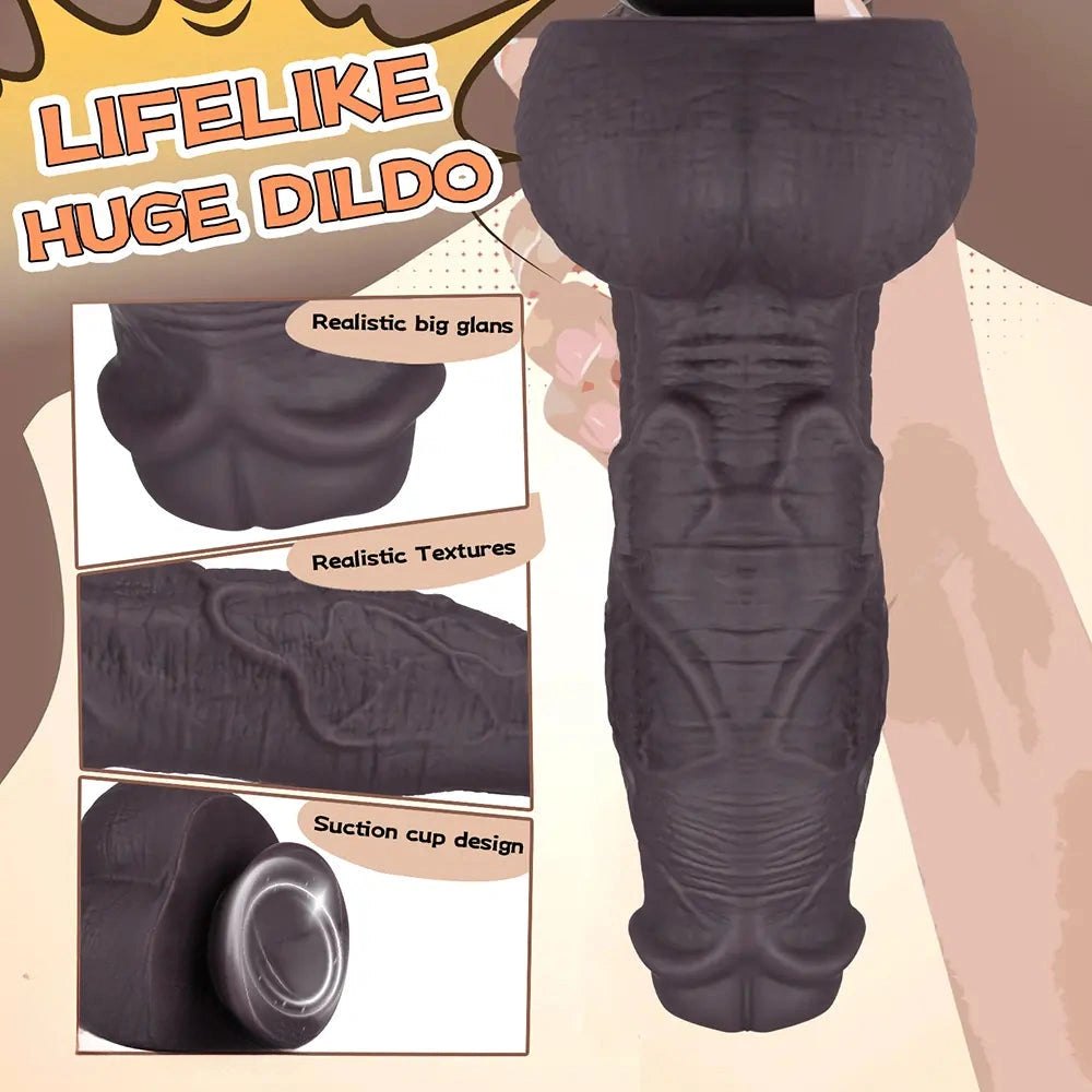 2.75in Thick Coffee Fantasy Dildo - Monster Dildo