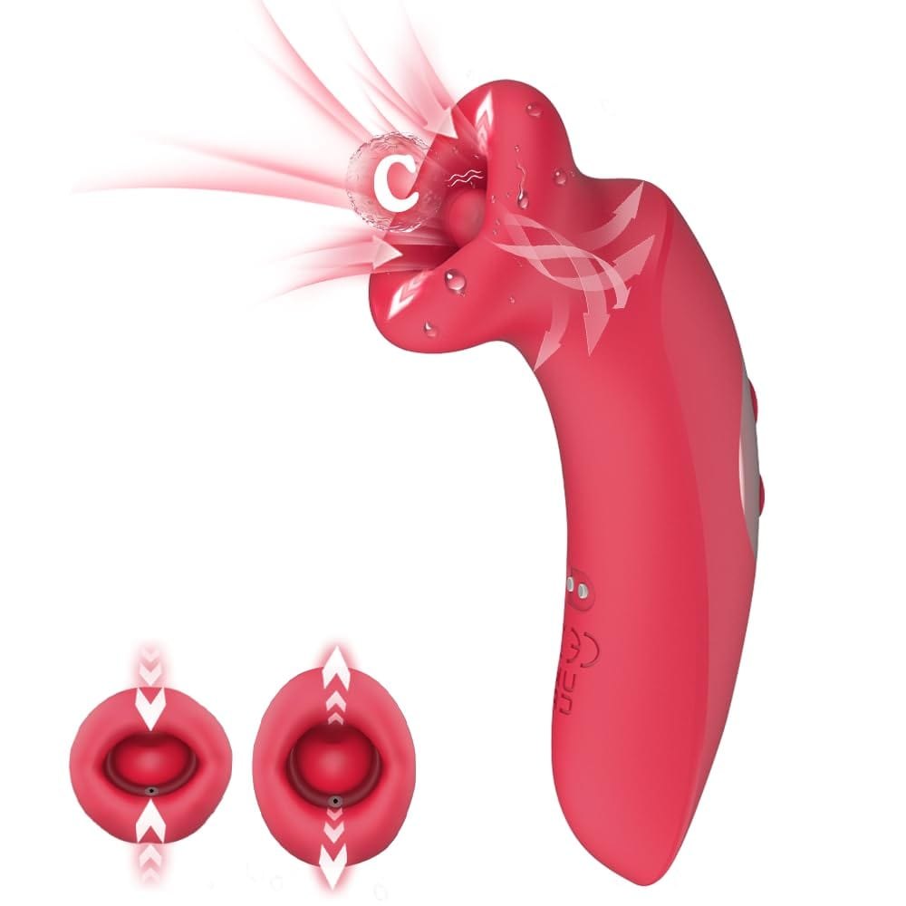 2-in-1 Tongue and Suction Toy - G-Spot Clit Vibrator