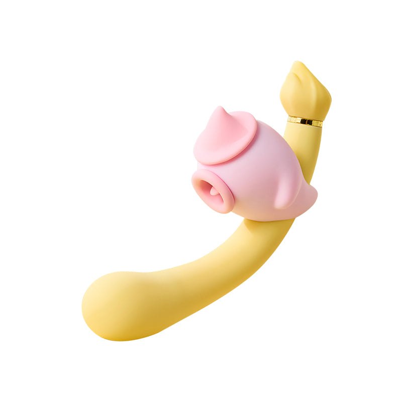 3-in-1 Bendable G-Spot Wand - Tongue-Licking Vibrator