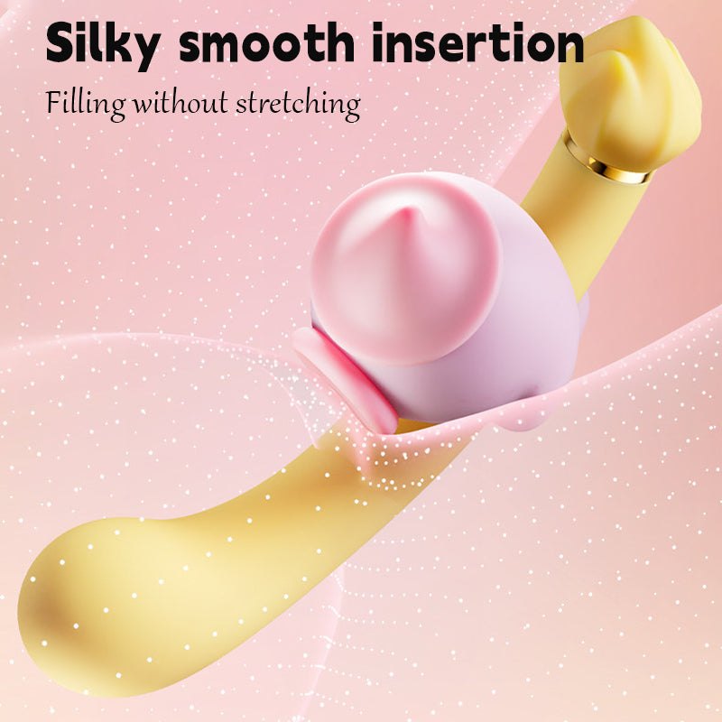 3-in-1 Bendable G-Spot Wand - Tongue-Licking Vibrator