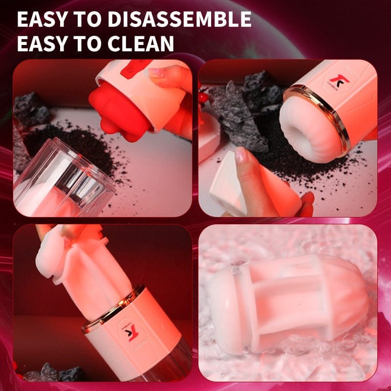 3-in-1 Licking Male Masturbator - Suction Stroker Toy