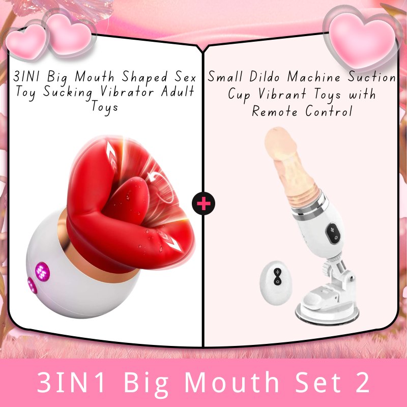 3-in-1 Mouth Shape Suction Vibrator - Clit Suction Toy