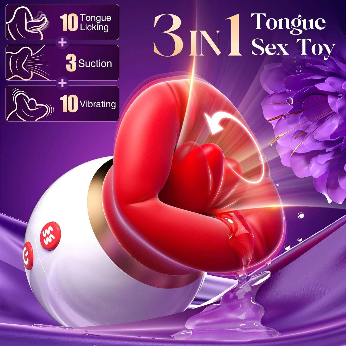 3-in-1 Mouth Shape Suction Vibrator - Clit Suction Toy