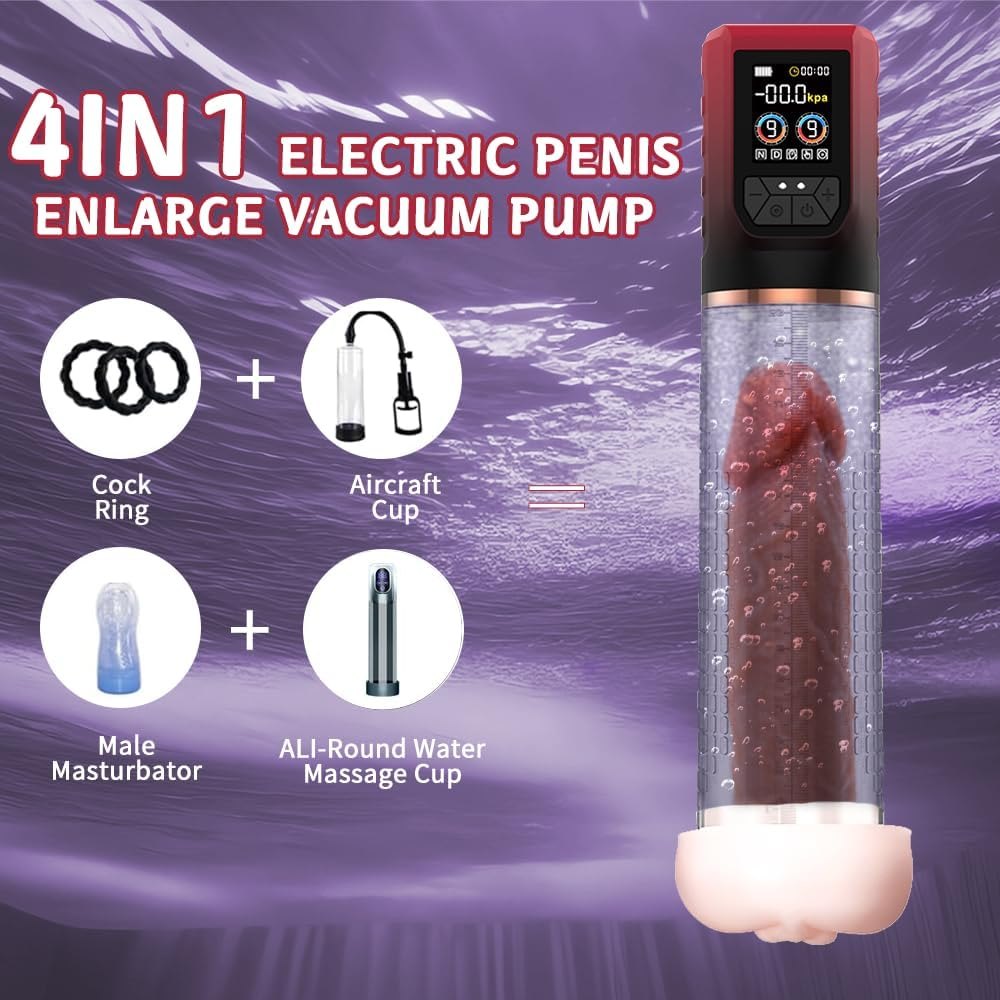 3-in-1 Penis Pump Masturbator - Vacuum Penis Enlarger Pump