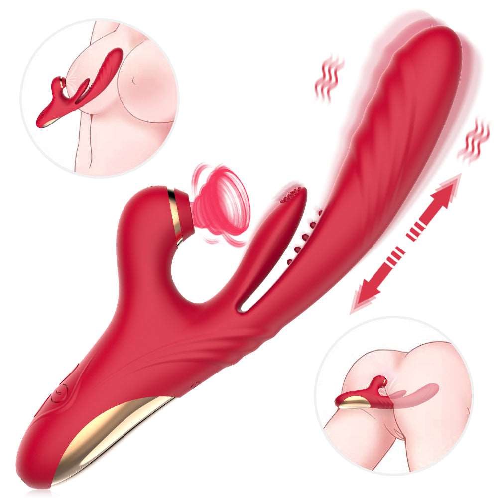 3-in-1 Rabbit Thrusting Vibrator - Dual Motor G-Spot Vibrator