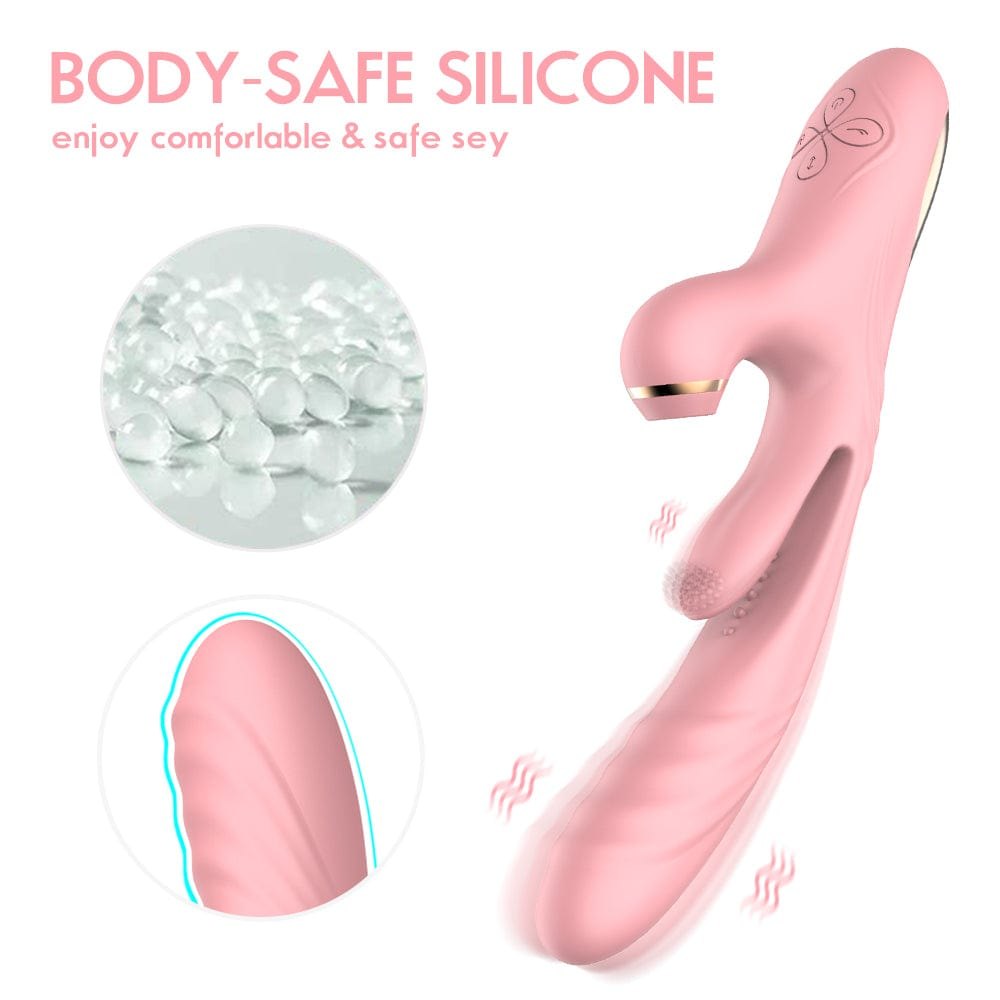 3-in-1 Rabbit Thrusting Vibrator - Dual Motor G-Spot Vibrator
