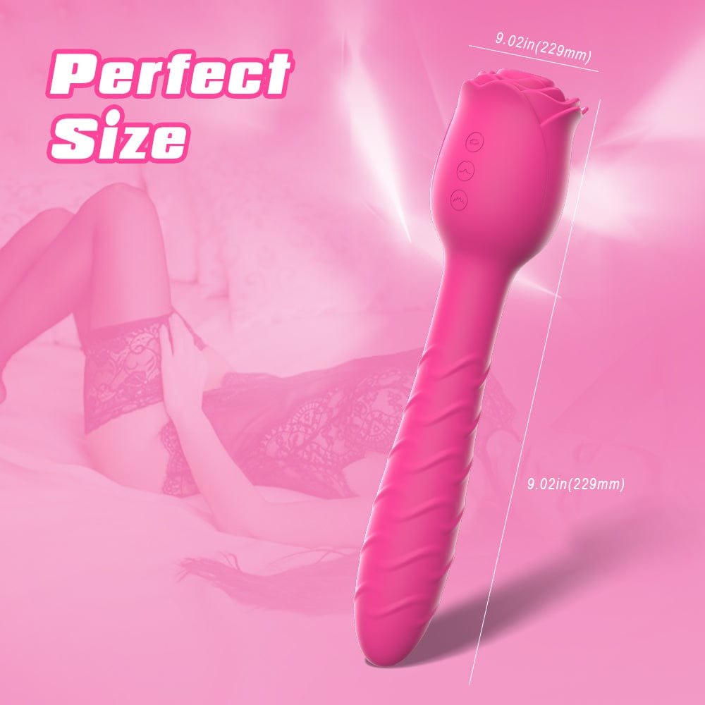3-in-1 Rose Suction Vibrator - Rose Toy for Adult Play