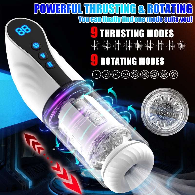 3-in-1 Thrusting Rotating Masturbator - Male Masturbator