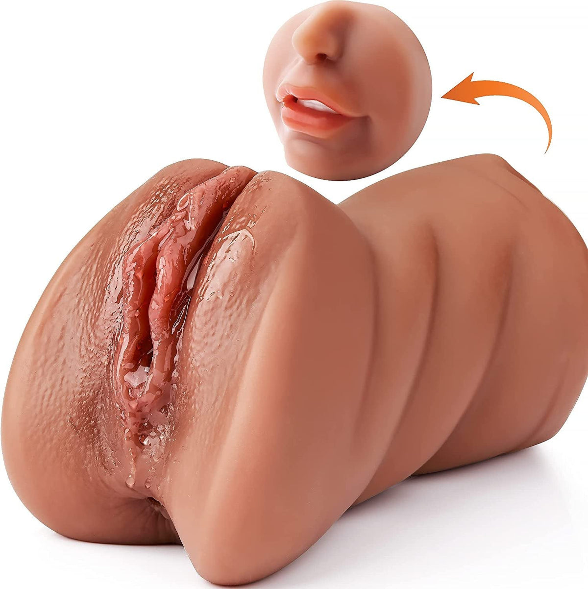 3-in-1 TPE Male Masturbator - Oral Vaginal Anal Stroker