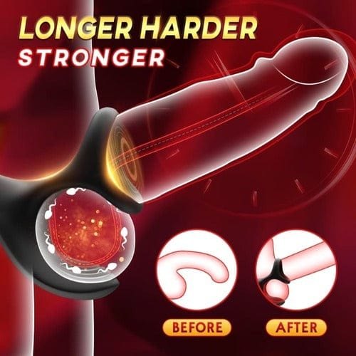 3-in-1 Vibrating Cock Ring - Anal Stimulating Penis Ring