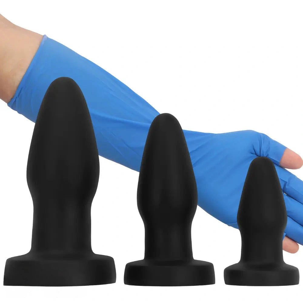 3-Piece Graduated Anal Plug Set - Silicone Butt Plug Kit
