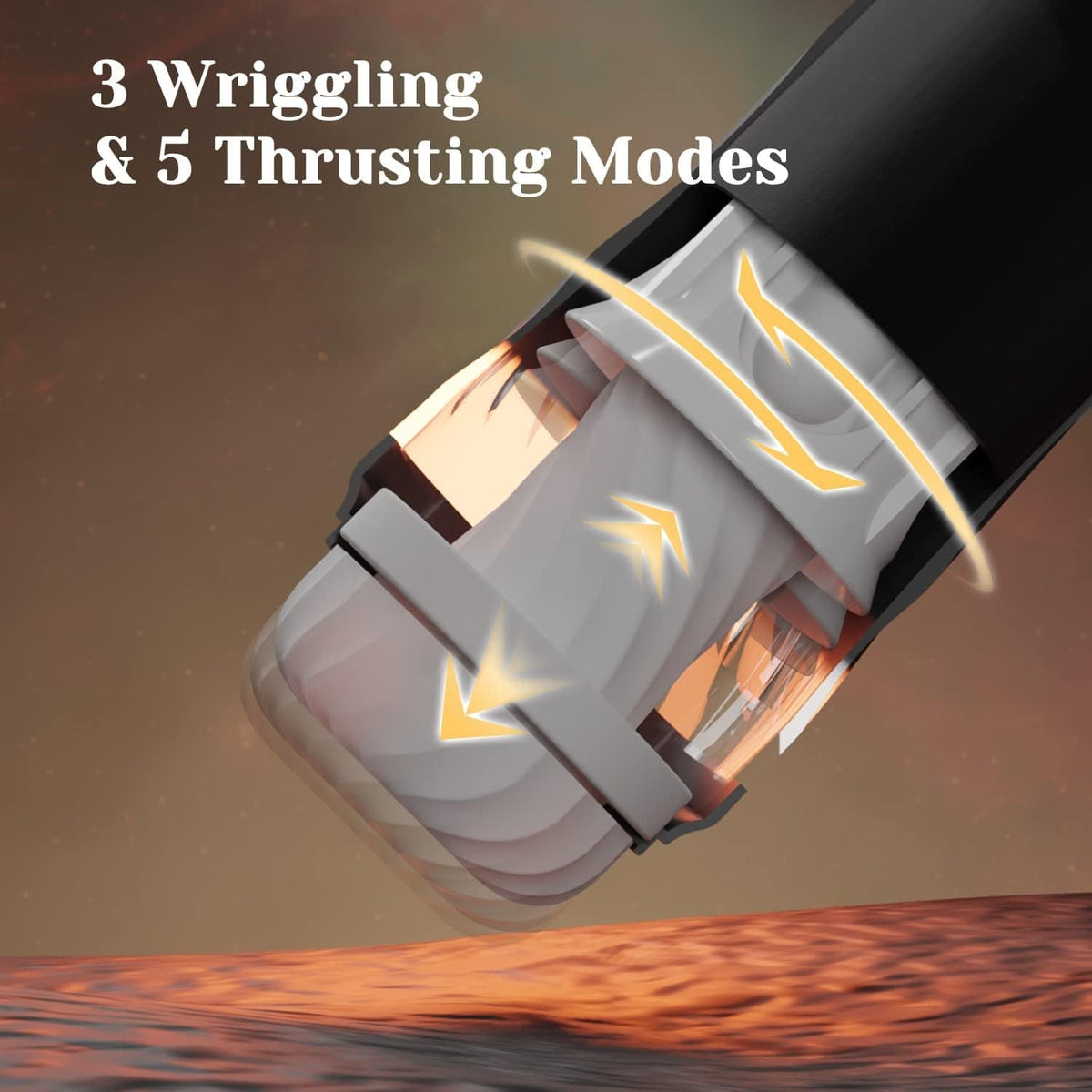 3D Textured Rocket Stroker - Male Masturbator Toy