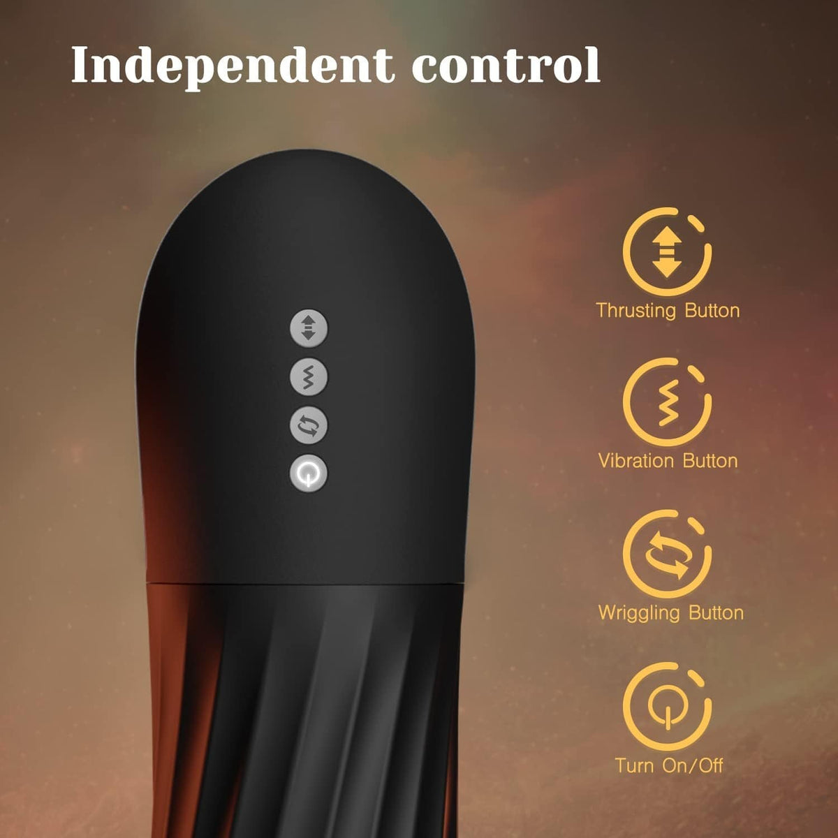 3D Textured Rocket Stroker - Male Masturbator Toy