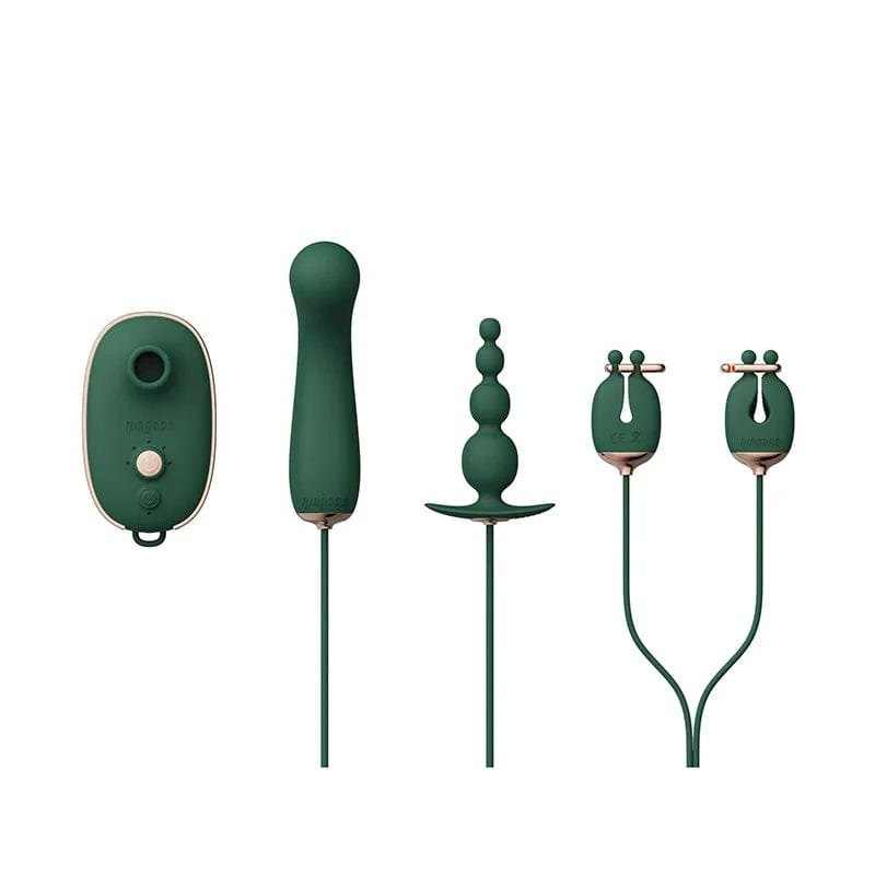 4-in-1 Couples Toy Gift Set - Sucking Vibrator & G-Spot Stick