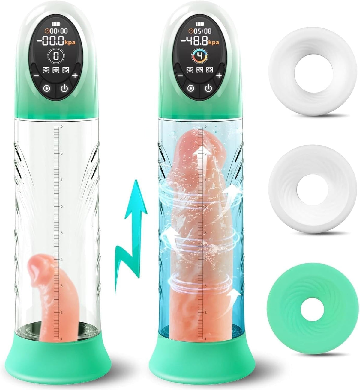 4-in-1 Penis Enlargement Pump - Vacuum Penis Enlarger Pump