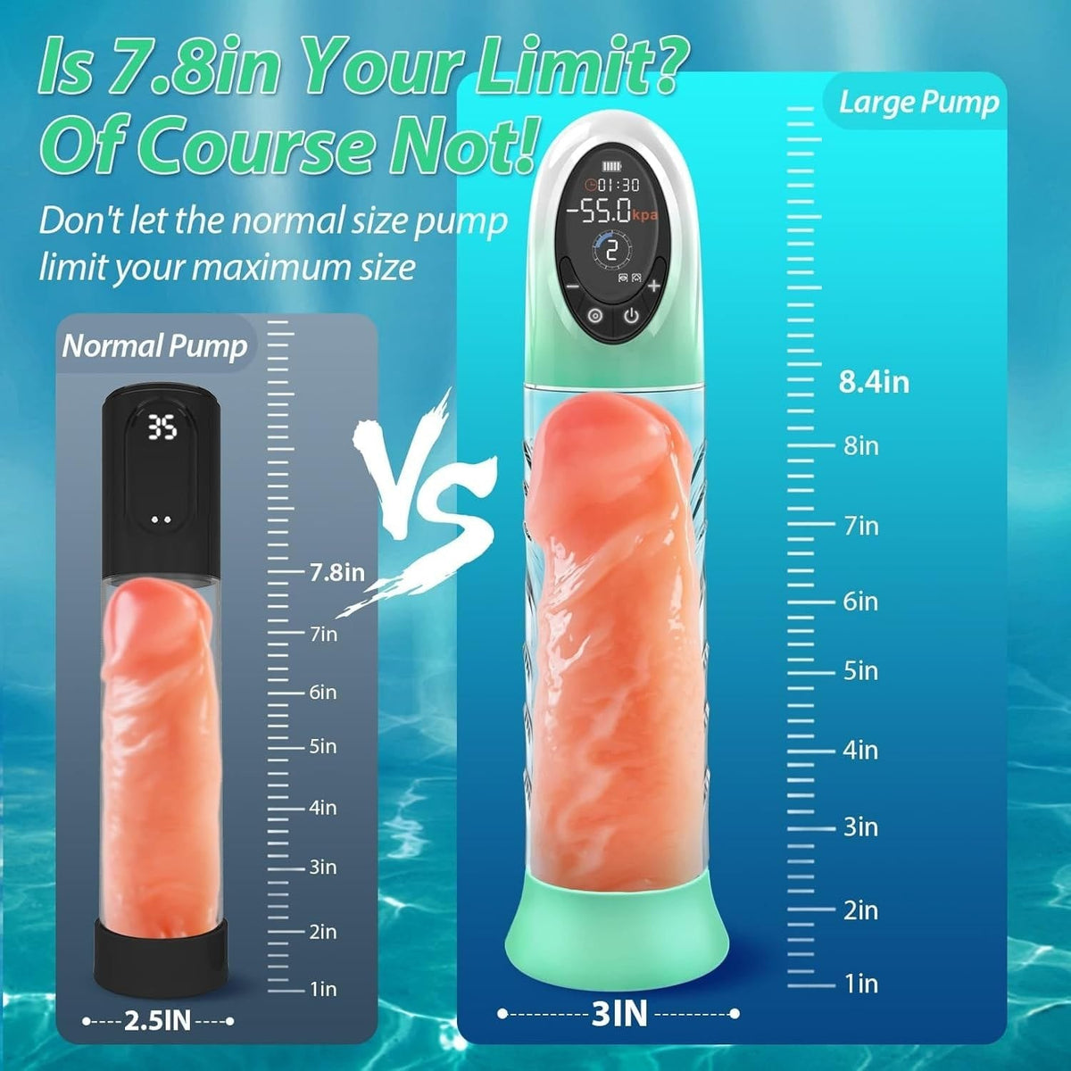 4-in-1 Penis Enlargement Pump - Vacuum Penis Enlarger Pump