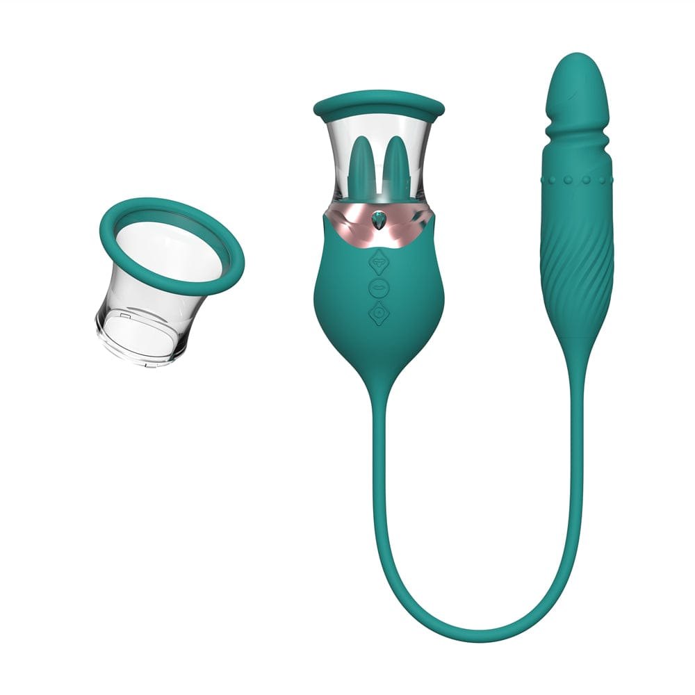 4-in-1 Rose Licking Suction Vibrator - Clitoral Suction Vibrator
