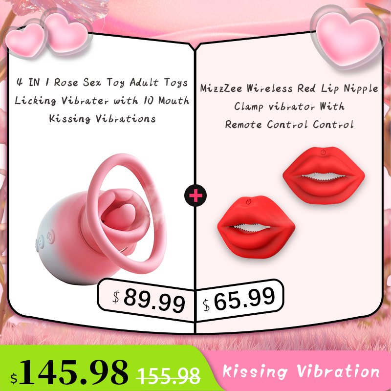 4-in-1 Rose Suction Vibrator - Clitoral Sucker Toy