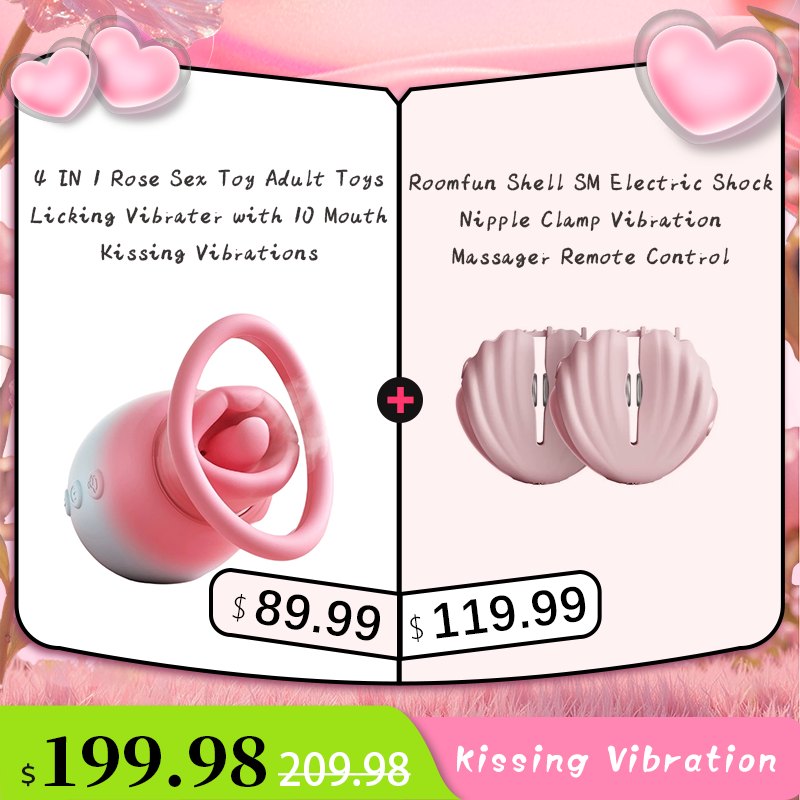 4-in-1 Rose Suction Vibrator - Clitoral Sucker Toy
