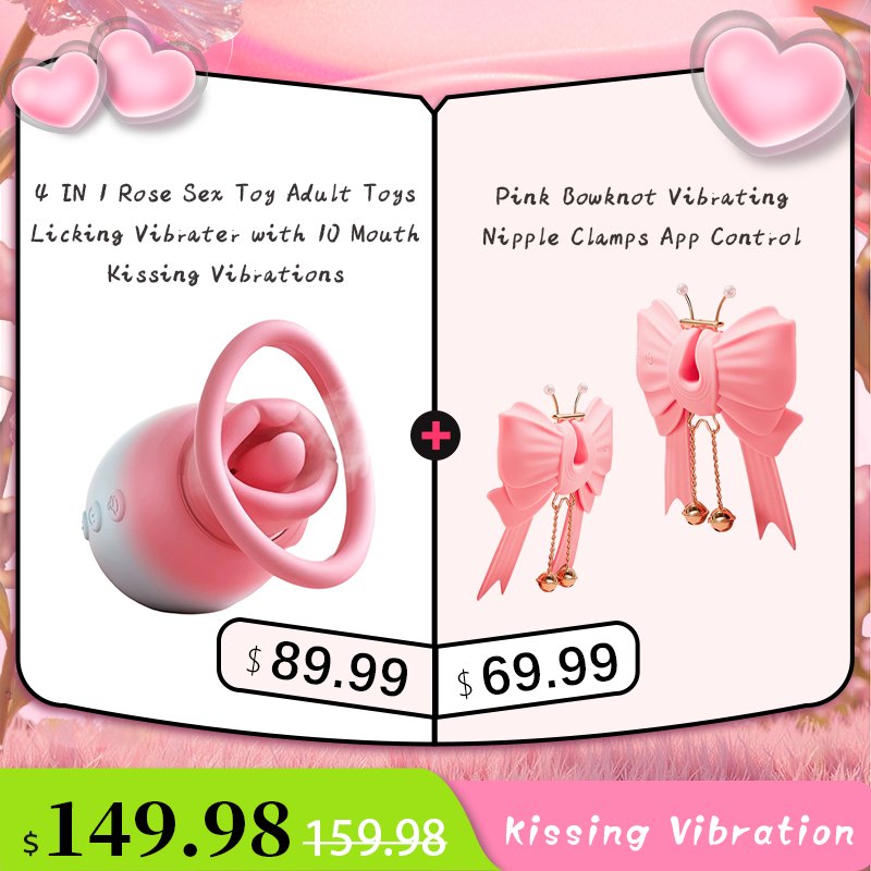 4-in-1 Rose Suction Vibrator - Clitoral Sucker Toy