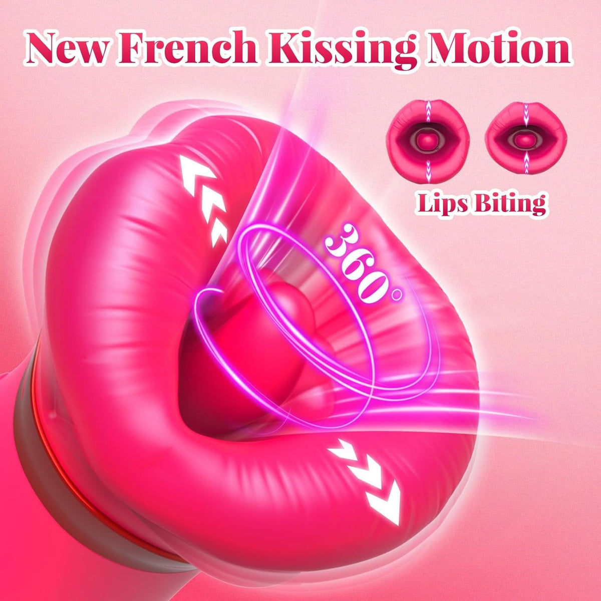 5-in-1 Rose Suction Tongue Vibrator - Clit Sucking Toy