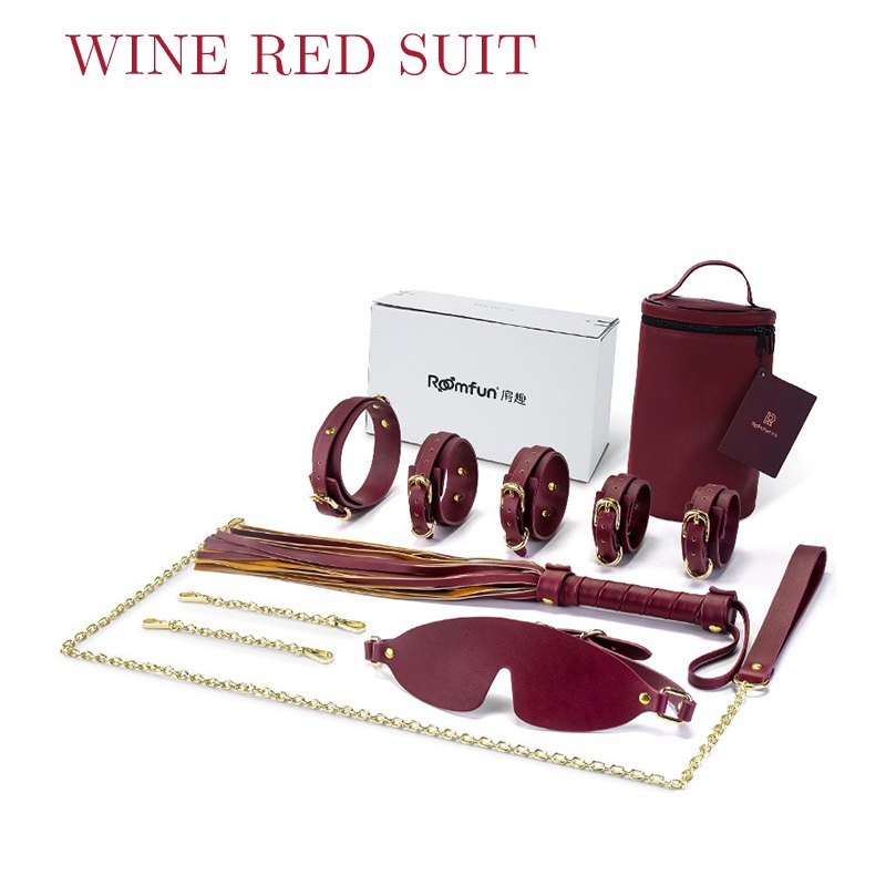 5-Piece Leather Bondage Set - Leather BDSM Restraint Kit