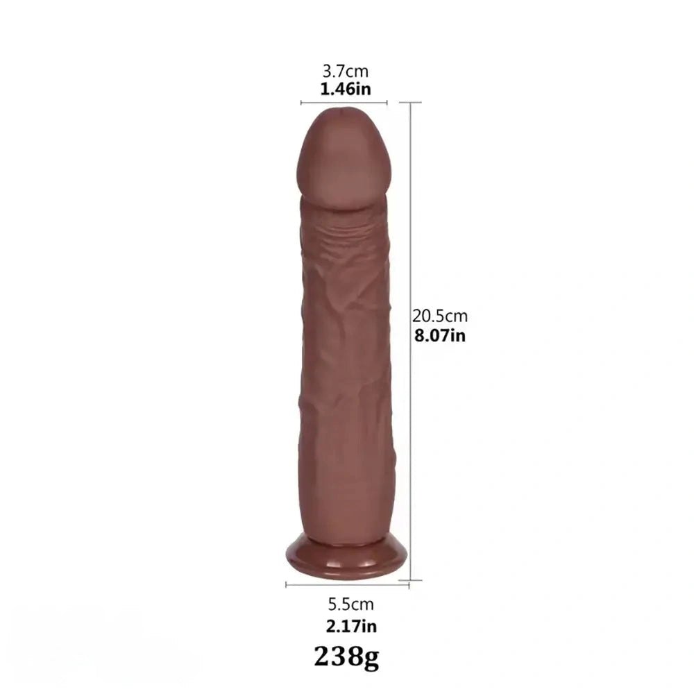 5-Size Brown Realistic Dildo - Big Silicone Dildo