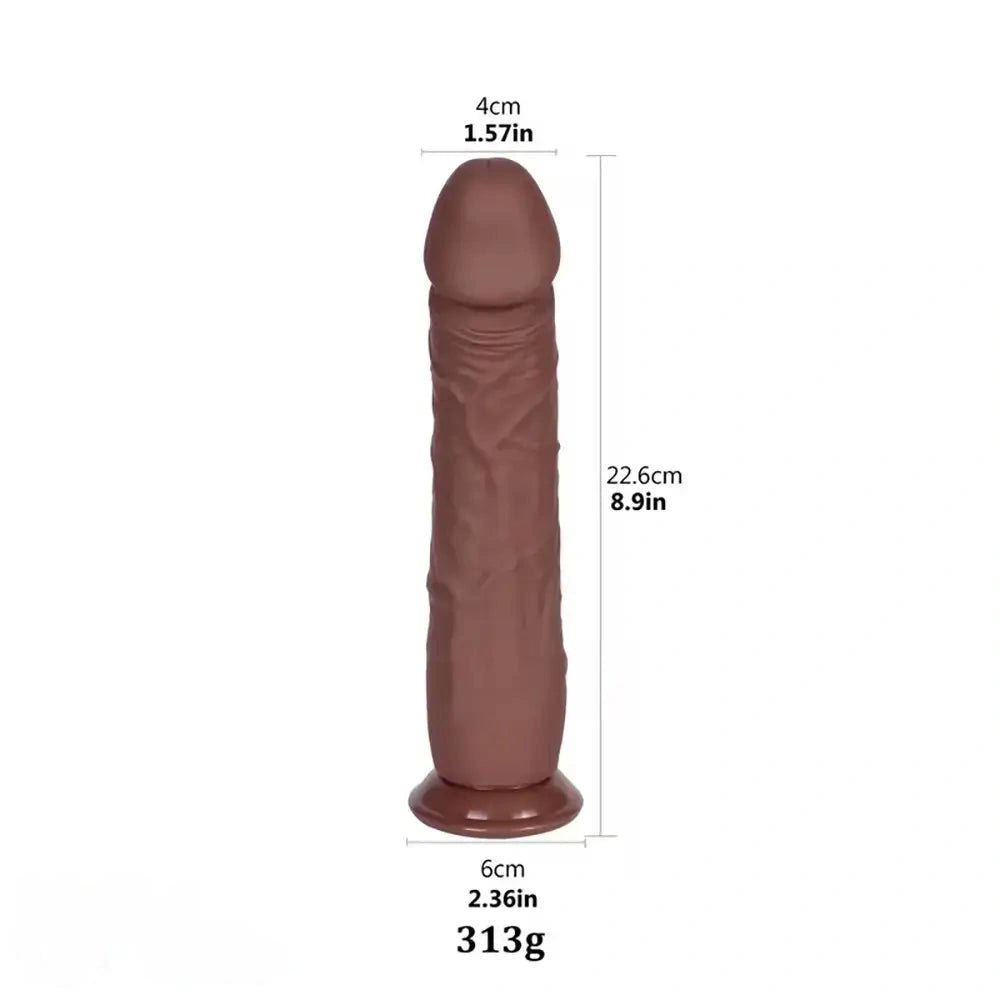 5-Size Brown Realistic Dildo - Big Silicone Dildo