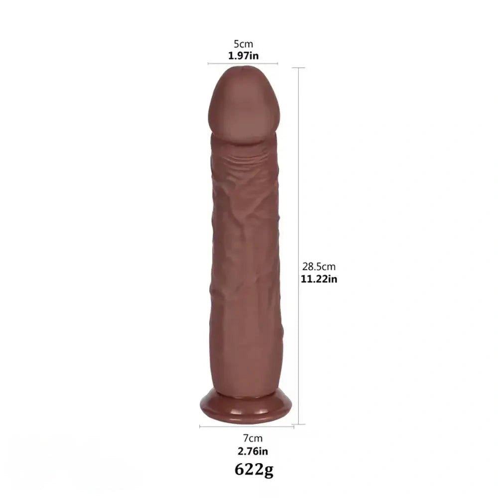 5-Size Brown Realistic Dildo - Big Silicone Dildo
