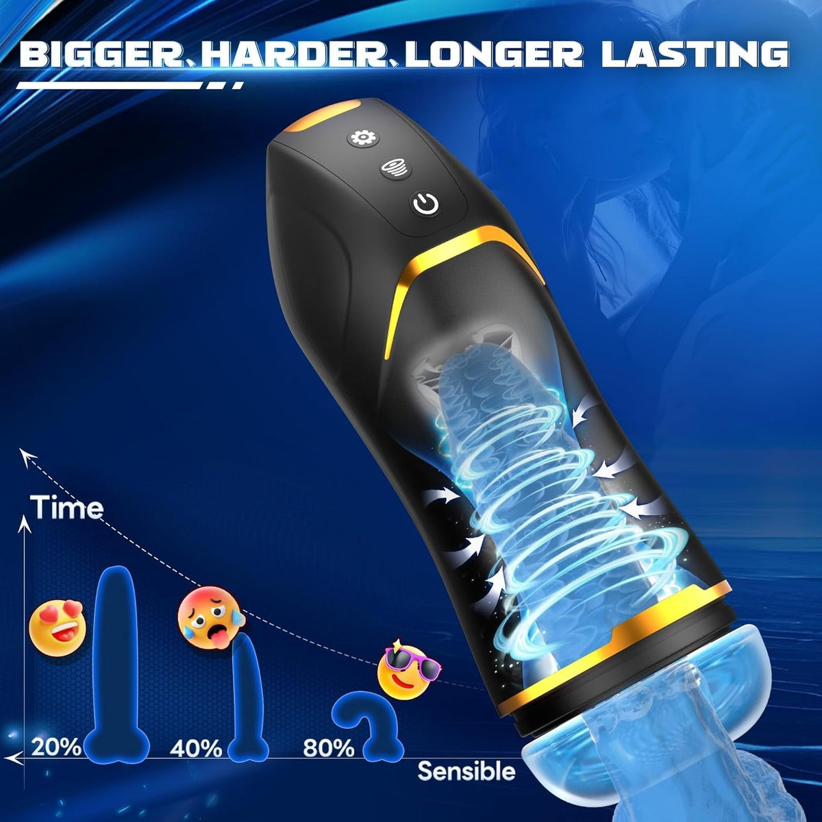 5-Sucking 10-Vibration Masturbator - Male Masturbator Toy