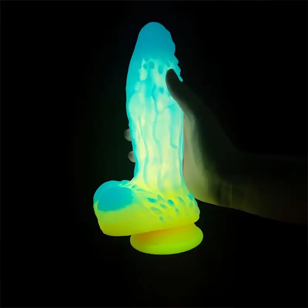 6.92in Glow Fantasy Silicone Dildo - Fantasy Dildo