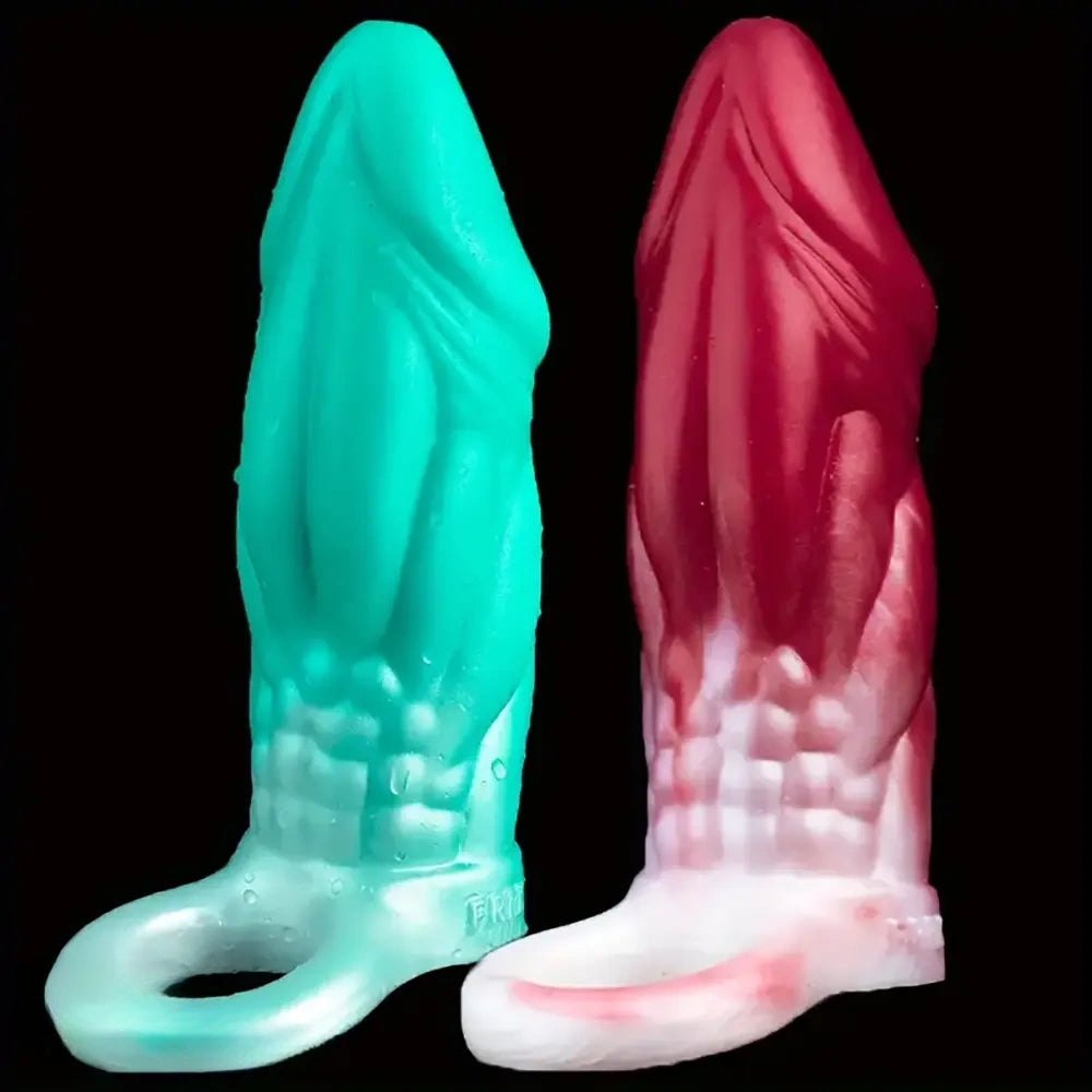 6in Hollow Cock Sleeve Extender - Silicone Extender Sleeve