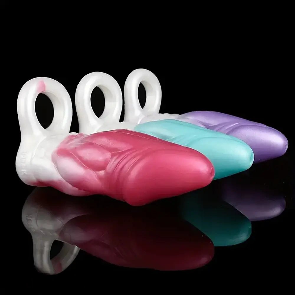 6in Hollow Cock Sleeve Extender - Silicone Extender Sleeve