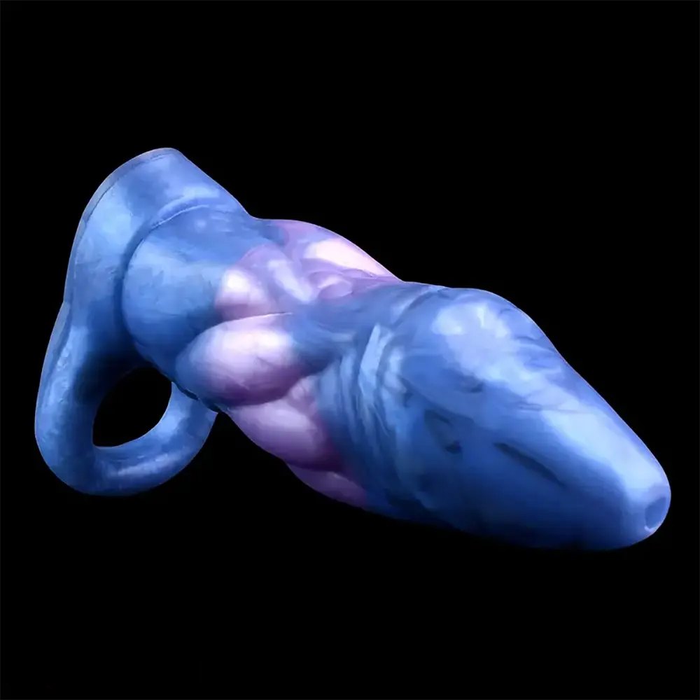 6in Hollow Cock Sleeve Extender - Silicone Extender Sleeve