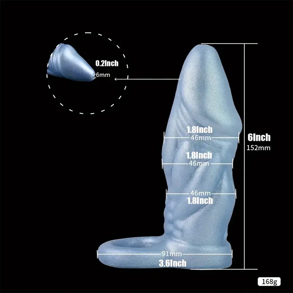6in Hollow Cock Sleeve Extender - Silicone Extender Sleeve