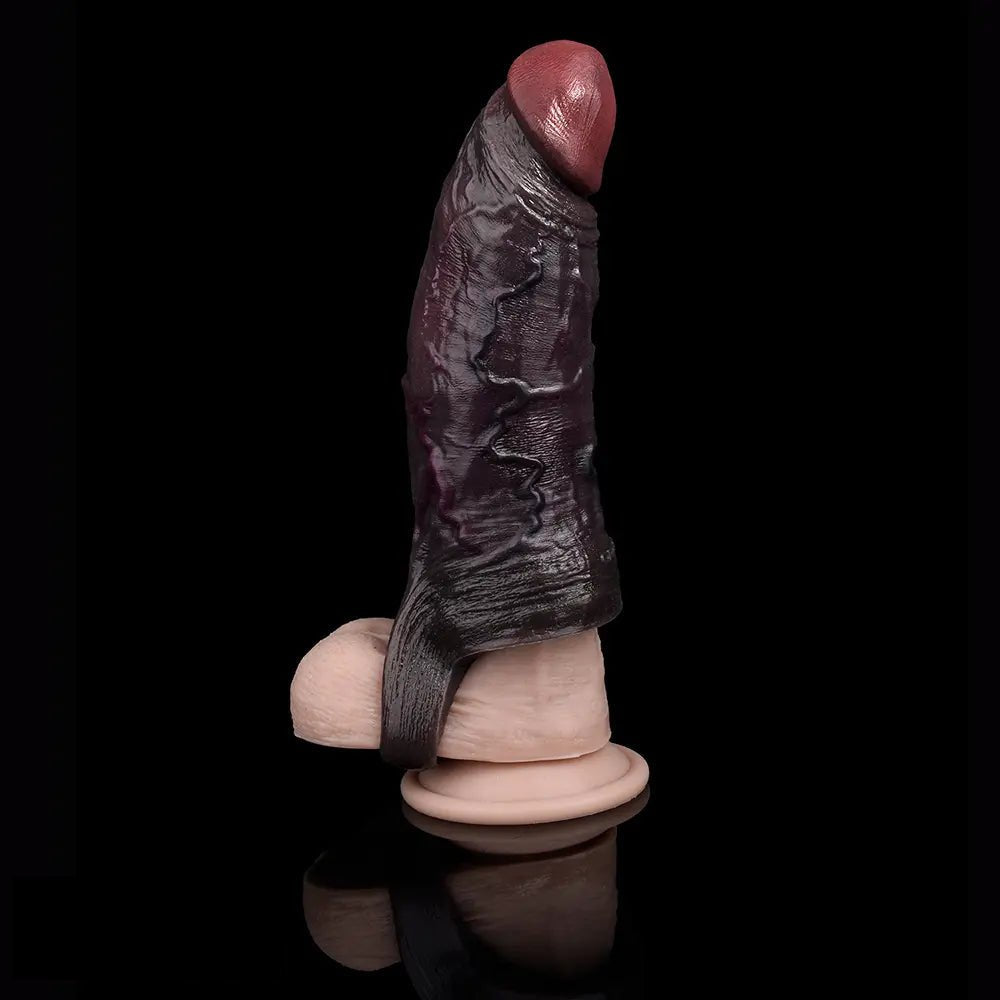 7.48in Hollow Wearable Penis Sleeve - Silicone Dildo