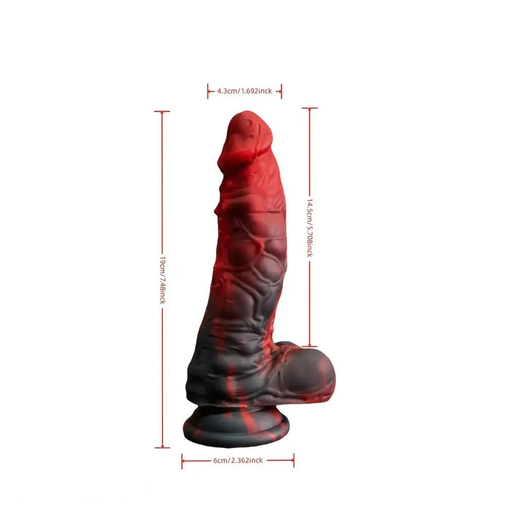 7.48in Slim Silicone Suction Dildo - Realistic Dildo