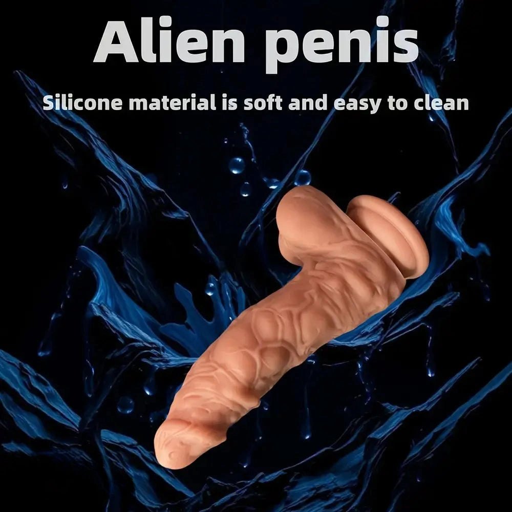 7.48in Slim Silicone Suction Dildo - Realistic Dildo