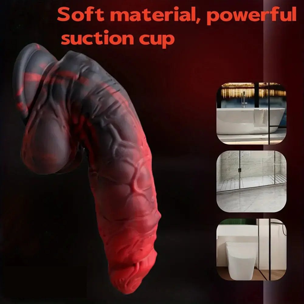 7.48in Slim Silicone Suction Dildo - Realistic Dildo