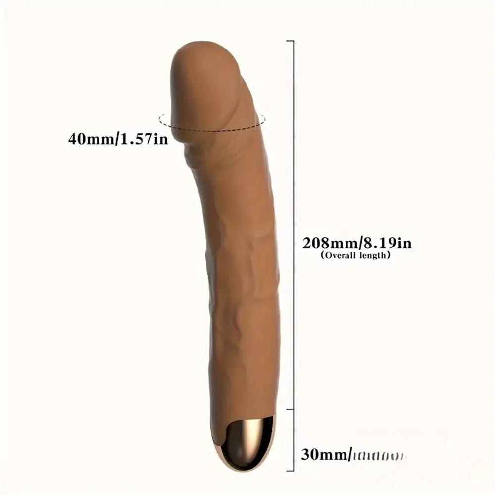 8.19in Curved Silicone Dildo - Realistic Dildo