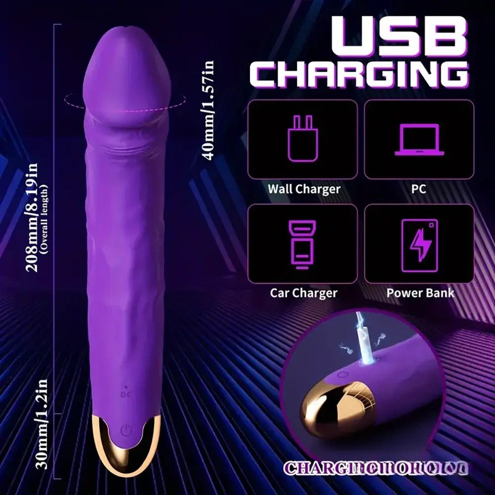 8.19in Curved Silicone Dildo - Realistic Dildo