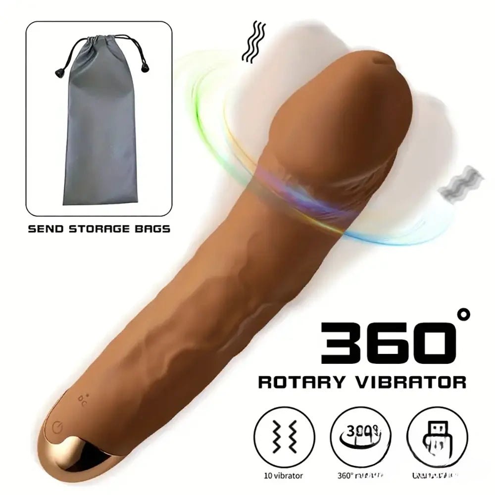 8.19in Curved Silicone Dildo - Realistic Dildo