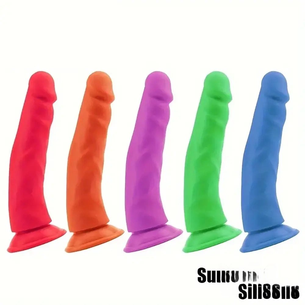 8.27in Silicone Suction Cup Dildo - Dildo With Suction Cup