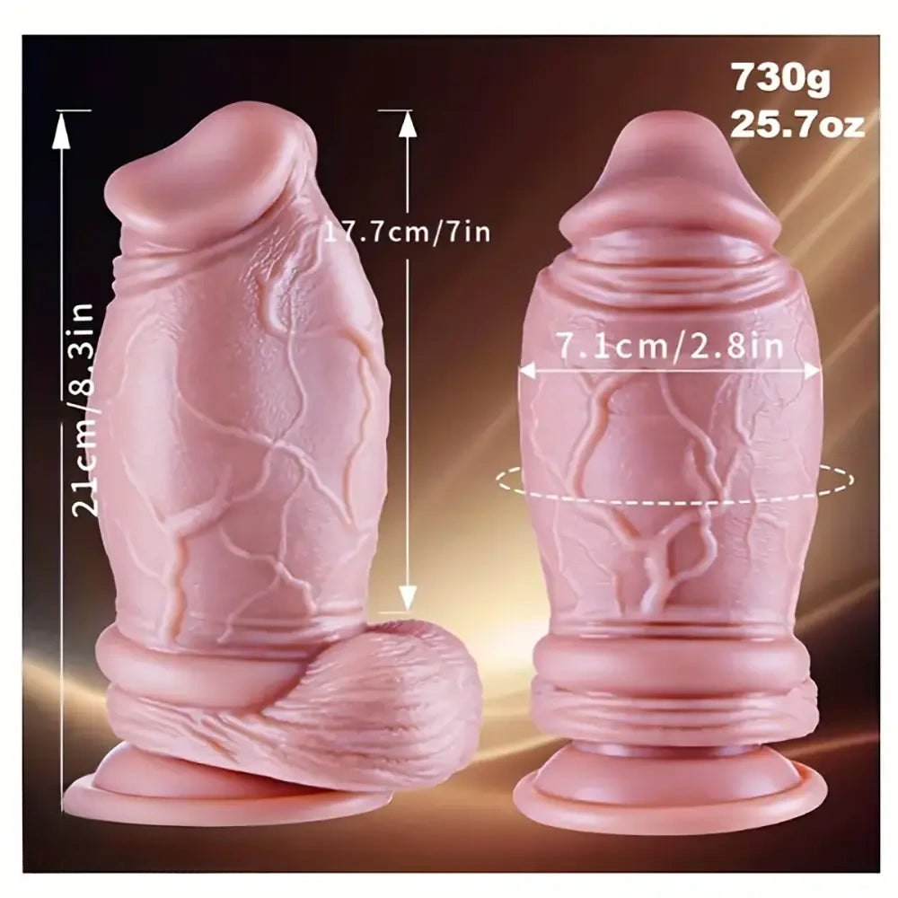 8.3in Thick Silicone Balls Dildo - Huge Big Dildo