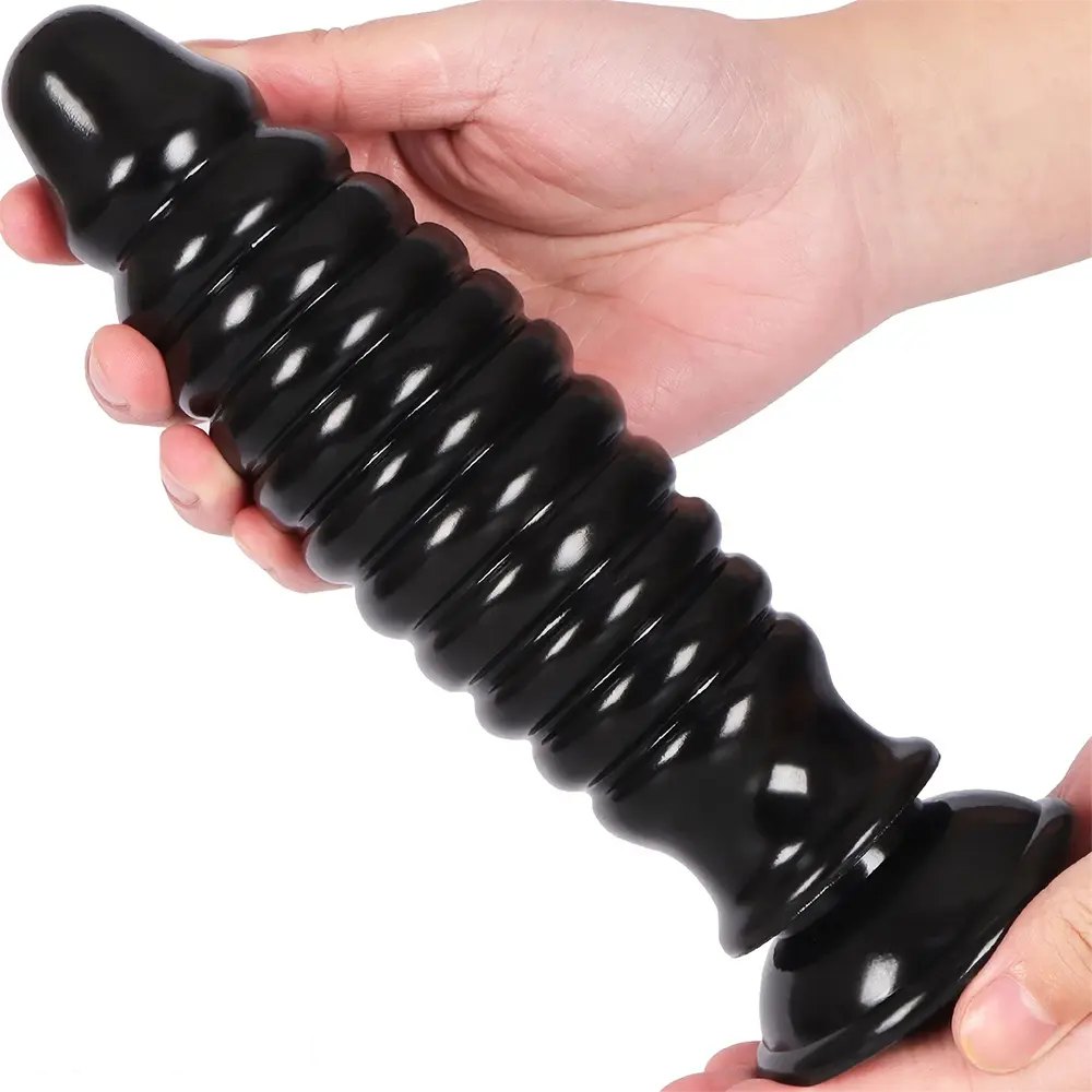 8.58in Ribbed PVC Anal Plug - Suction Cup Anal Plug