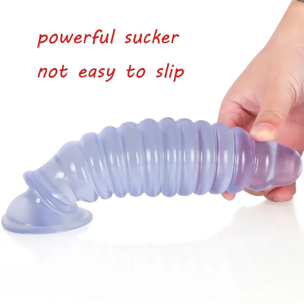8.58in Ribbed PVC Anal Plug - Suction Cup Anal Plug