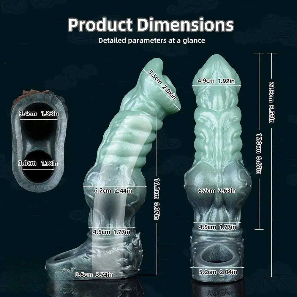 8.58in Wolf Knot Animal Dildo - Animal Style Dildo