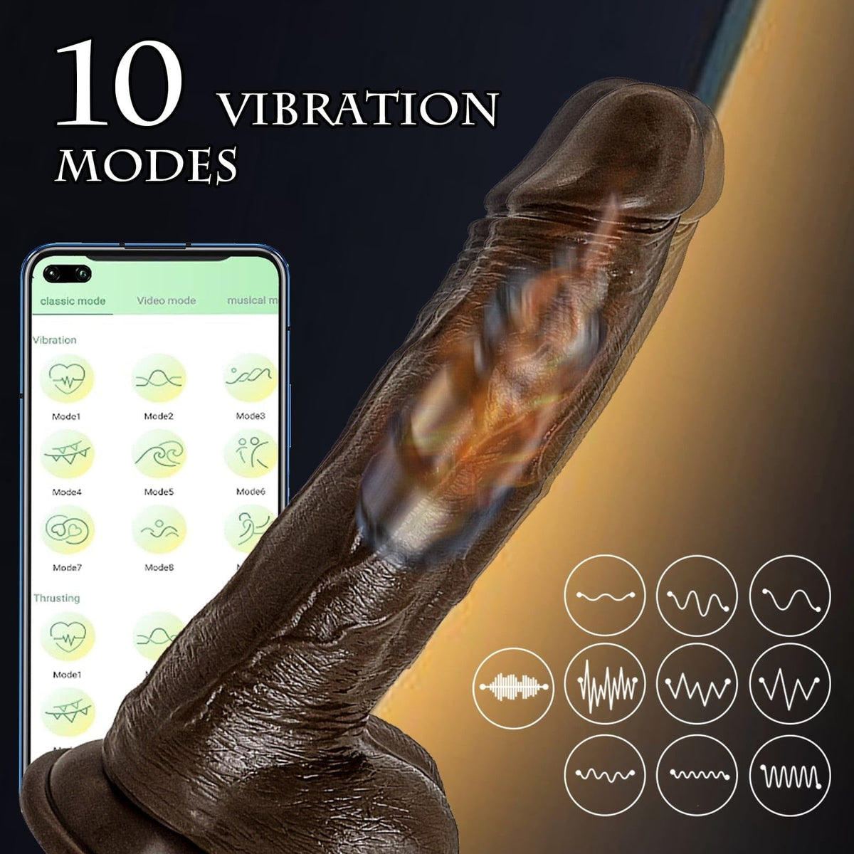 8.6-In Thrusting Swing Dildo Machine - Realistic Dildo