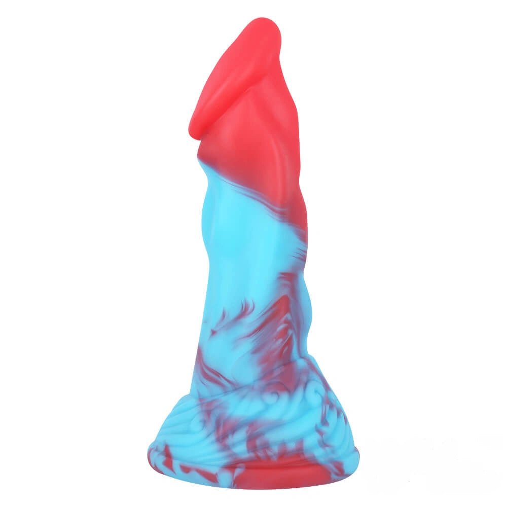 8.66in Multicolor Suction Dildo - Fantasy Silicone Dildo