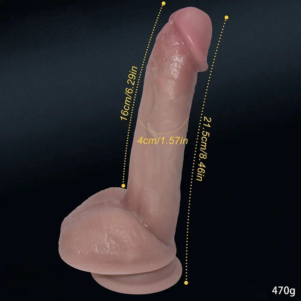 8.46-Inch Curved Silicone Dildo - Realistic Dildo